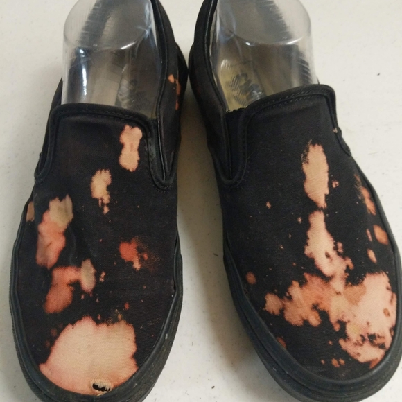 Vans Mens 9 Distressed Slip-On Bleached Distroyed Shoes Women's 10.5 - Picture 4 of 14